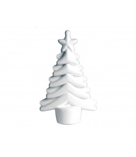 Árbol de Navidad con base porex 9x14 cm.-Figuras de Porex-Batallon Manualidades