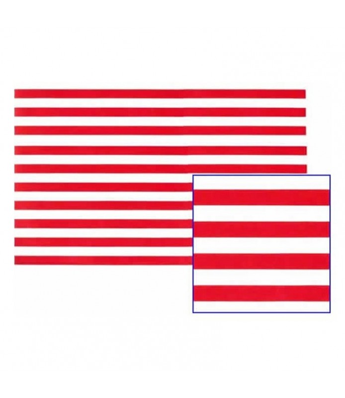 Líneas Rojo/Blanco 50x30 cm.