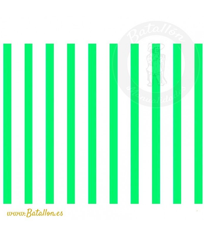 Líneas Verde/Blanco 50x30 cm.