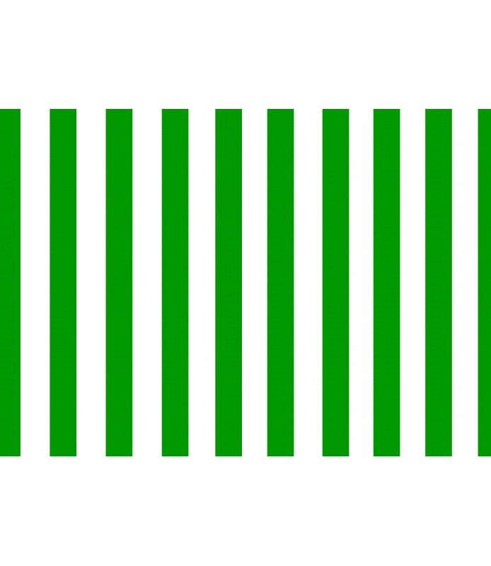 Líneas gruesas Verde/Blanco 45x30 cm.