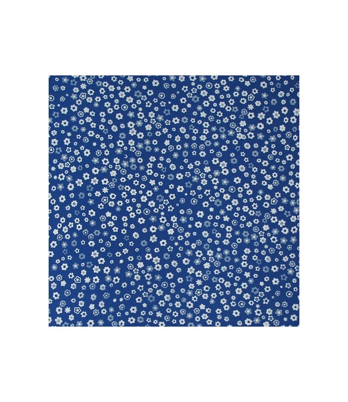Flores Blanco/Azul marino 40x60 cm.