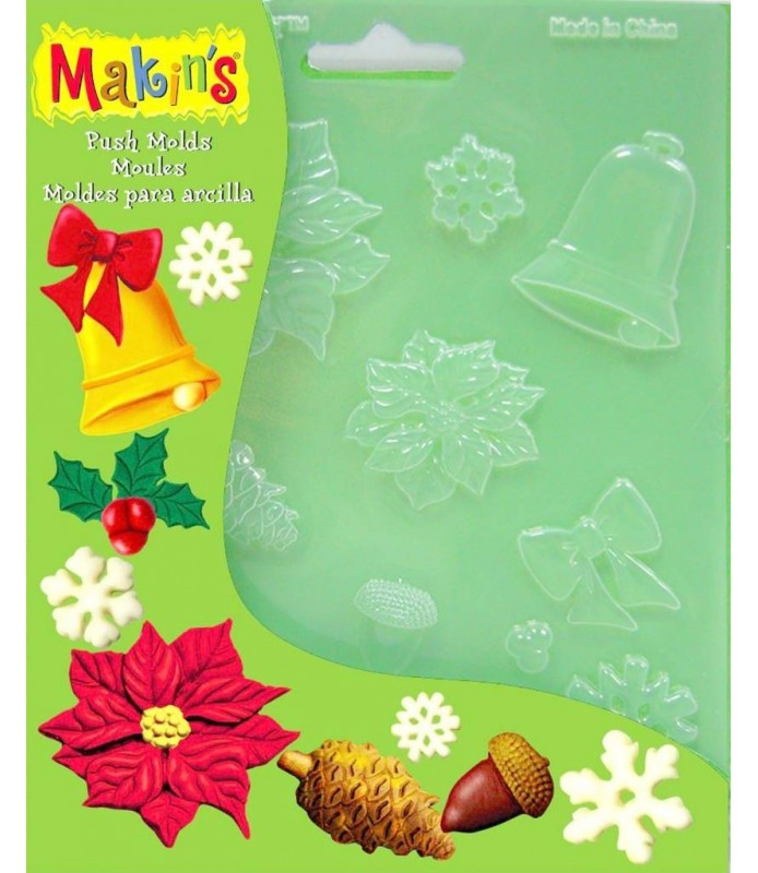 Molde de plástico de Navidad "Makins"-Moldes Medianos-Batallon Manualidades