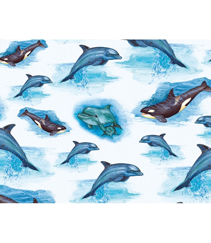 Papel para decoupage delfines-Animales-Batallon Manualidades