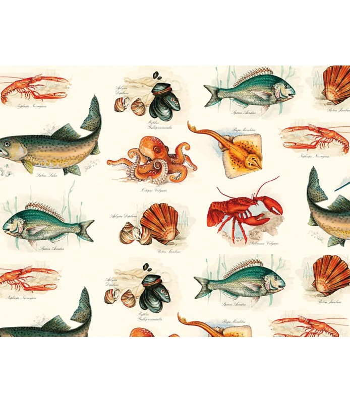 Papel para decoupage pescado-Animales-Batallon Manualidades
