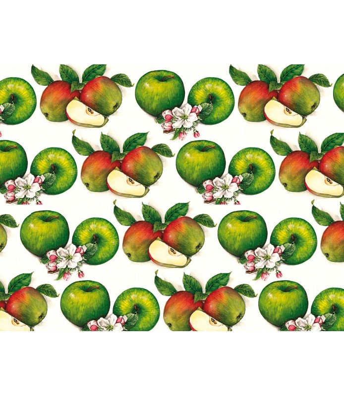 Papel para decoupage manzanas verdes
