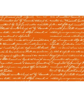 Papel para decoupage escritura naranja-Clásicos y  Escritura-Batallon Manualidades