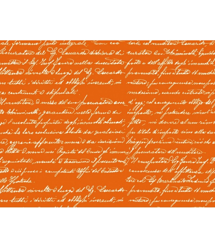 Papel para decoupage escritura naranja-Clásicos y  Escritura-Batallon Manualidades