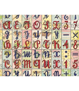 Papel para decoupage alfabeto-Infantil-Batallon Manualidades