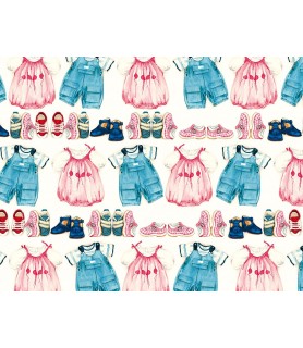 Papel para decoupage vestidos-Infantil-Batallon Manualidades