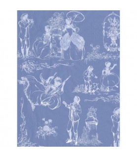 Papel Fino Decopatch Nº 519 "Versalles sobre azul" 30X40 cm-Papel Fino Decopatch-Batallon Manualidades