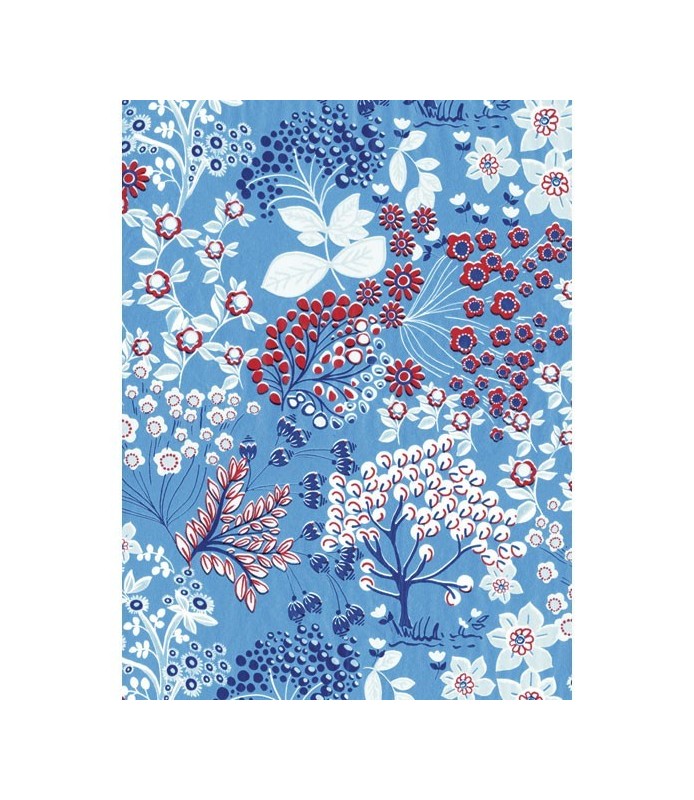 Papel Fino Decopatch Nº 524 "Naturaleza Rojo/Azul" 30X40 cm