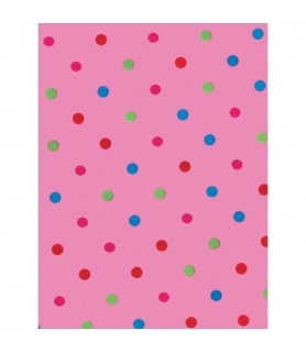Papel Fino Decopatch Nº 348 "Rosa con lunares de colores" 30X40 cm-Estampados-Batallon Manualidades