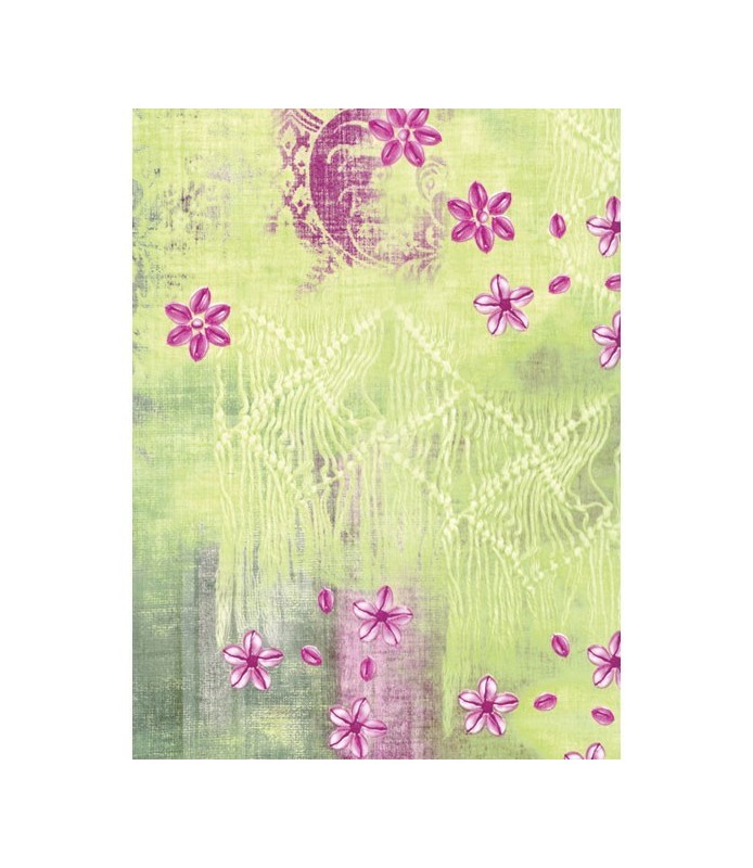 Papel Fino Decopatch Nº 384 "Flores en madera vieja" 30X40 cm