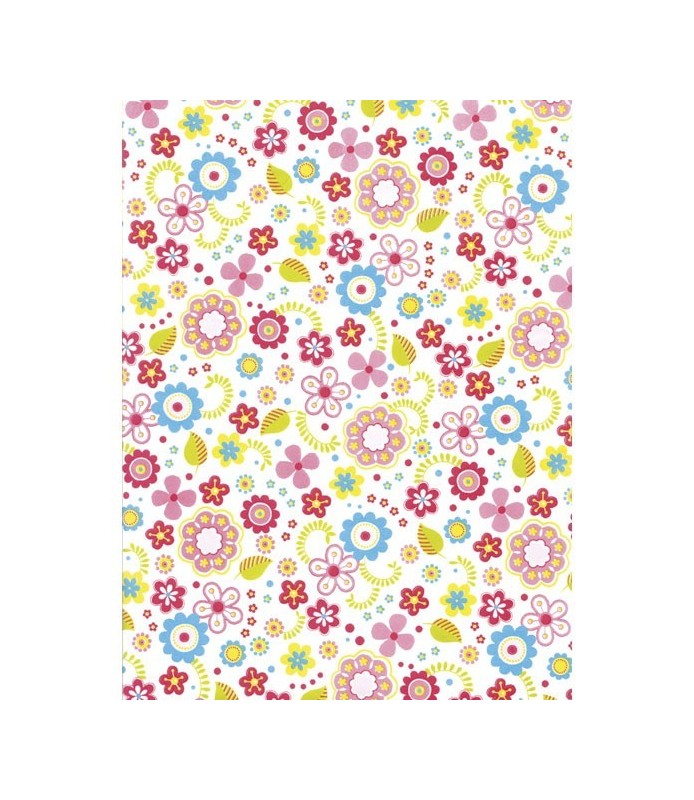 Papel Fino Decopatch Nº 433 "Flores de colores" 30X40 cm