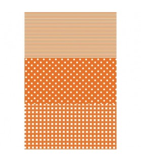 Papel Fino Decopatch Nº 596 "Lunares y rayas naranja" 30X40 cm-Estampados-Batallon Manualidades
