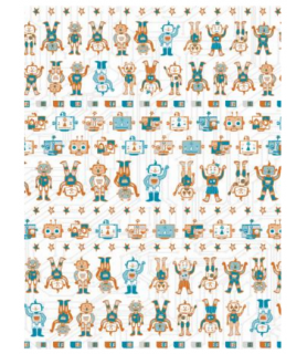 Papel Fino Decopatch Nº 642 "Robots" 30X40 cm-Infantil-Batallon Manualidades