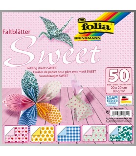 50 Hojas de Origami 20x20 cm. "Sweet"-Hojas de 20 x 20 cm-Batallon Manualidades