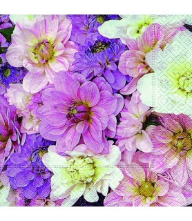 Servilleta "Flores de jardín" 33 x 33 cm.-Servilletas de Flores y Frutas-Batallon Manualidades
