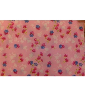 Servilleta "Rositas sobre rosa" 33 x 33 cm.-Servilletas de Flores y Frutas-Batallon Manualidades