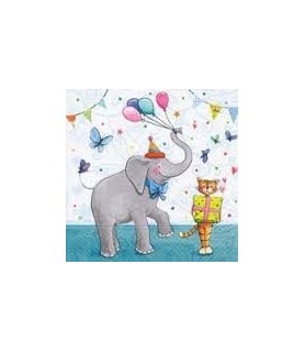Servilleta Elefante de Cumpleaños-Infantiles-Batallon Manualidades