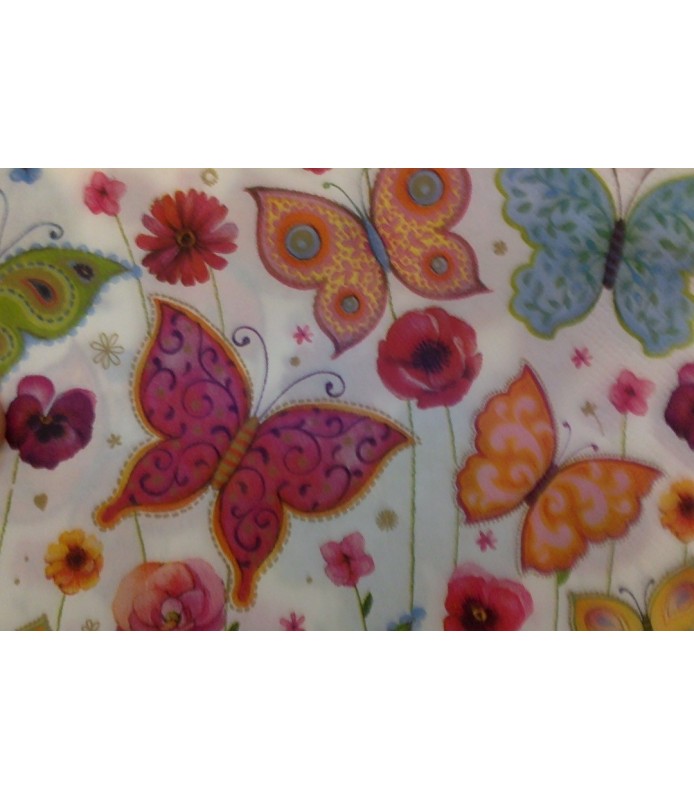 Servilleta "Mariposas Coloridas" 33 x 33 cm.