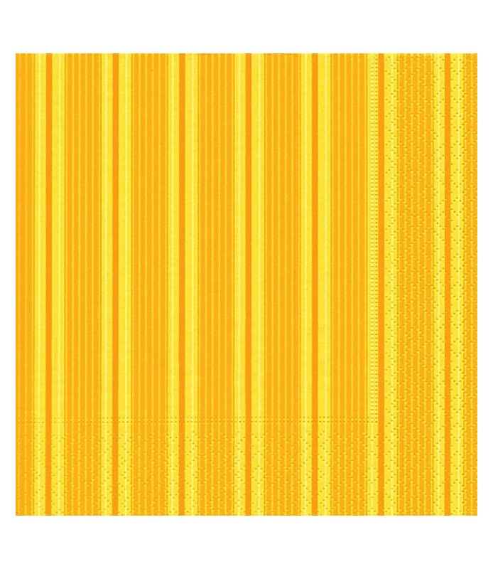 Servilleta "Rayas amarillas" 33 x 33 cm.