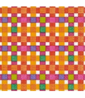 Servilleta Cuadrados Multicolor-Diseños Básicos-Batallon Manualidades
