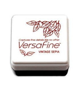 Tampón de tinta pequeño sepia Vintage Sepia "Versafine" (3 x 3 cm)-Tampones de Tinta-Batallon Manualidades