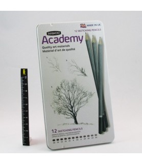 Set de 12 lápices de grafito "Derwent Academy"-Estuches y Sets de Grafito-Batallon Manualidades