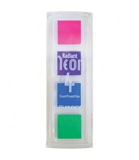 Pack 4 tampones "Radiant Neon" Frios-Tampones de Tinta-Batallon Manualidades