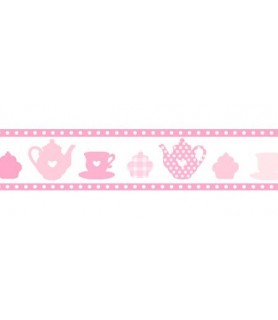 Washi tape cocina rosa 20mm. "Stamperia"-Washi Tape Ancho-Batallon Manualidades