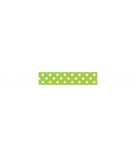 Washi tape puntos blanco verde 15mm. "Folia"-Washi Tape Básicos-Batallon Manualidades