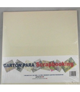Hoja de Cartón para Scrapbooking crema 16x16 cm-Pequeño (Menor que A4)-Batallon Manualidades