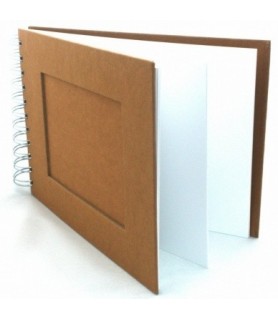 Libreta A4 con marco para foto-Scrapbooking-Batallon Manualidades
