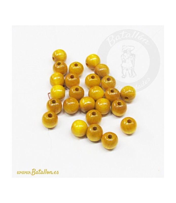 Bola madera Clásica 10 mm (22 uds)-Bolas de Madera-Batallon Manualidades