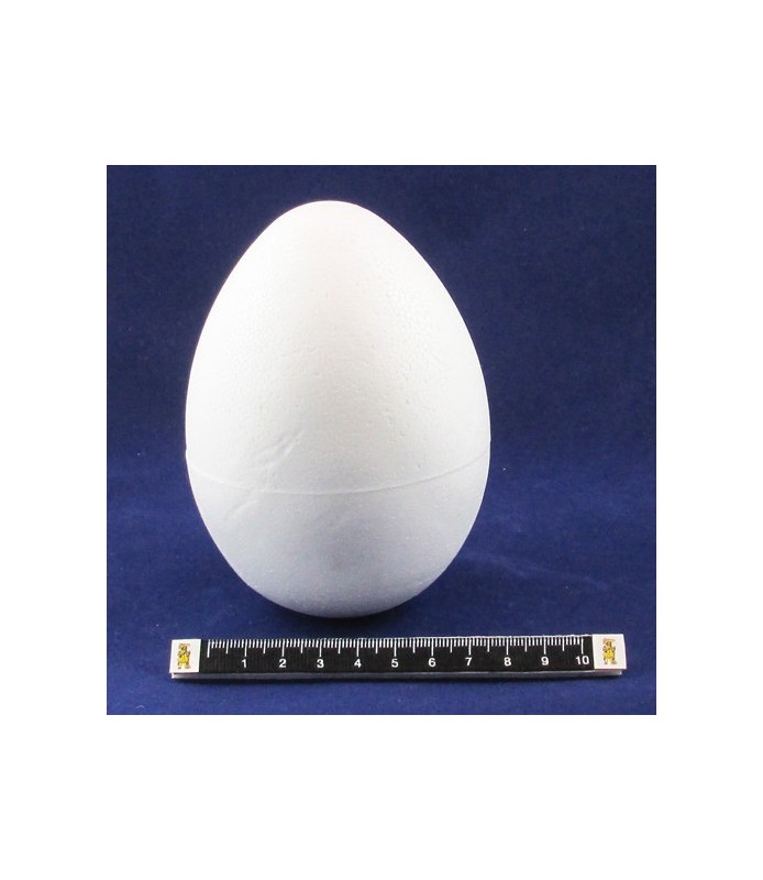 Huevo de corcho blanco de 12 cm-Corcho Blanco-Batallon Manualidades