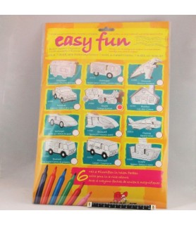 Formas en cartón "Easy Fun" Carruaje-Para Niños-Batallon Manualidades