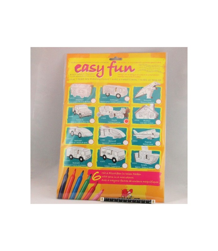 Formas en cartón "Easy Fun" Carruaje-Para Niños-Batallon Manualidades