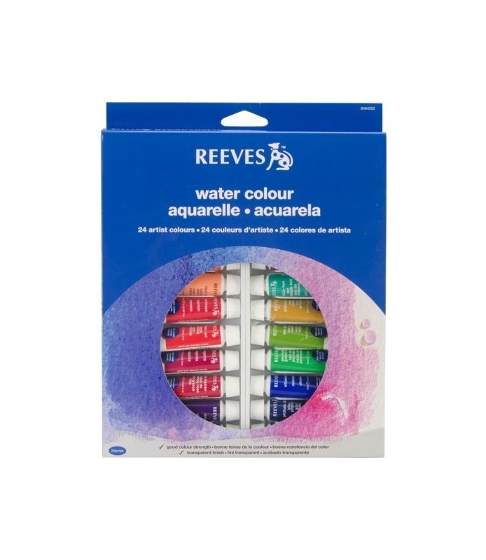 Pack tubos de Acuarelas 24 colores Reeves-Packs y Estuches de Acuarela-Batallon Manualidades