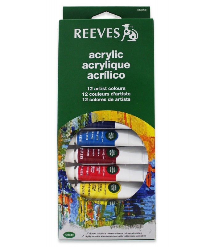 Caja 12 tubos Acrilicos  10 ml Reeves