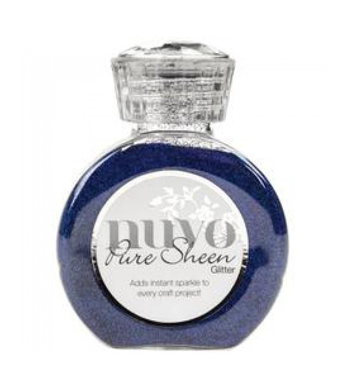 Bote de Purpurina 100 ml Nuvo Azul Sapphire Glitte-Purpurina en Polvo Nuvo-Batallon Manualidades