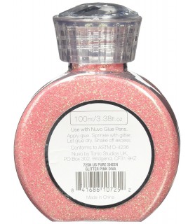 Bote de Purpurina 100 ml Nuvo Rosa Diva Glitter-Purpurina en Polvo Nuvo-Batallon Manualidades