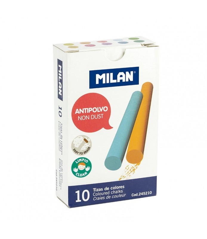 Caja de tizas de colores Milan-Dibujo-Batallon Manualidades