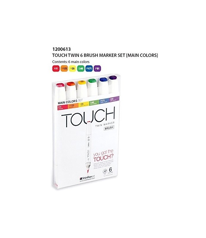 Set 6 Touch Twin Brush Colores Basicos