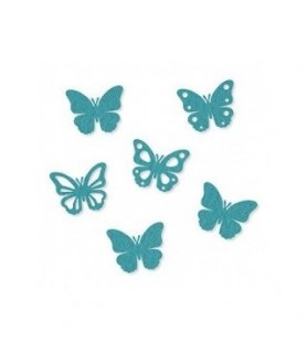 Sobre con 6 Mariposas Troqueladas de Fieltro Azul-Formas Troqueladas-Batallon Manualidades