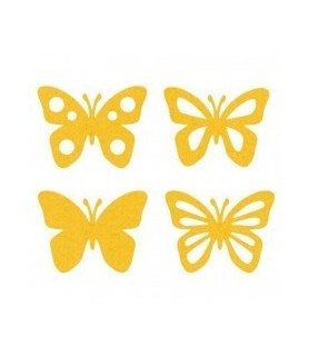 Mariposa de Fieltro de 7 cm Efco Amarilla-Formas Troqueladas-Batallon Manualidades