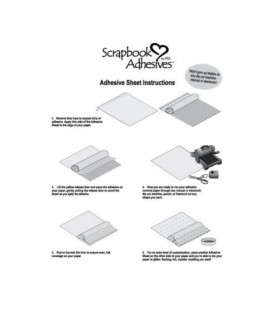 5 Hojas Adhesivas de 15x30,5 cm-Pegamentos Scrapbooking-Batallon Manualidades