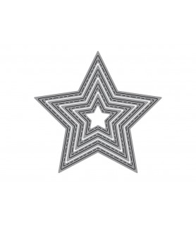 Troquel Fino Estrella 78 x 78 mm para Misskuty-Troqueles de Metal-Batallon Manualidades