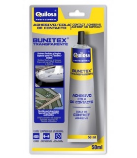 Adhesivo de contacto Transparente 50 ml Bunitex -Q-Pegamento Contacto-Batallon Manualidades