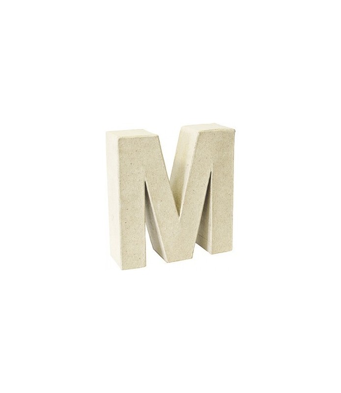 Letras  Mache Medianas M - H 10 X B 9,5 X T 3 cm